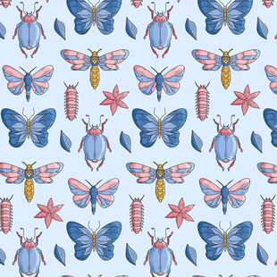 蝴蝶昆虫图案背景纹理