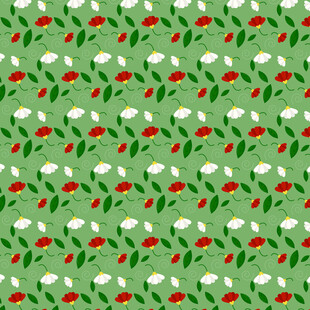 绿色花卉图案背景纹理