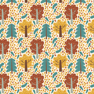 秋季树木图案背景纹理