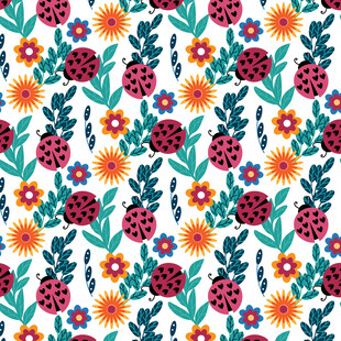 多彩花卉图案背景