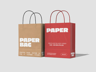 双色纸质手提袋展示