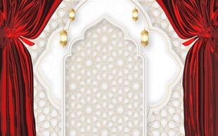 红白相间舞台幕布背景