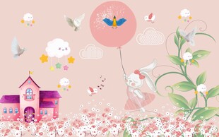 梦幻童话风儿童房装饰场景