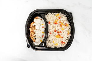 美味米饭与配菜