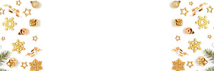 金色雪花装饰边框背景