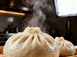 热气腾腾的美味包子