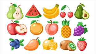 卡通水果
