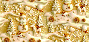 金色圣诞装饰图案背景