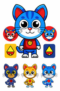 可爱猫咪卡通形象集合