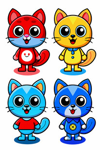 可爱卡通猫咪形象集合