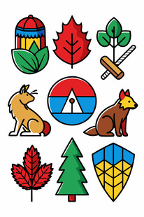 森林元素图标集