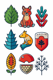 北欧风动植物图案集合