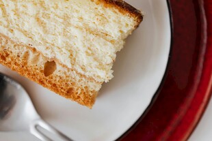 美味芝士蛋糕切片特写