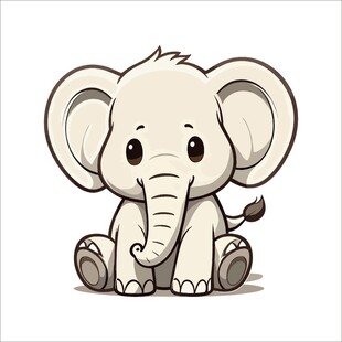 可爱小象卡通形象