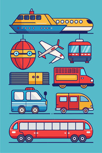 多样交通工具集合展示