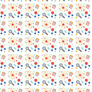 多彩工具图案无缝背景图