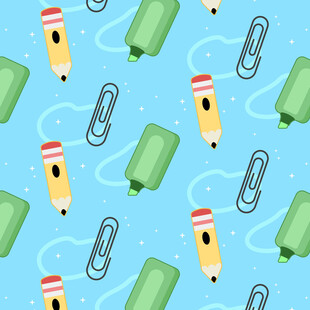 铅笔回形针图案背景