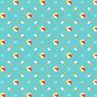 蓝色背景多彩冰淇淋图案