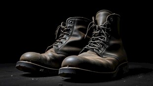 复古工装靴展示