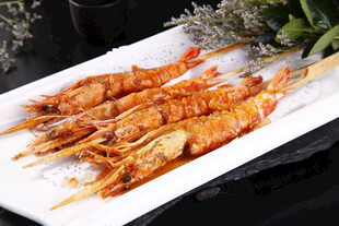 烤虾串