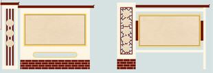 中式古典边框装饰图案 宣传栏