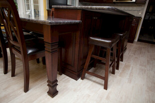 复古实木餐桌椅组合