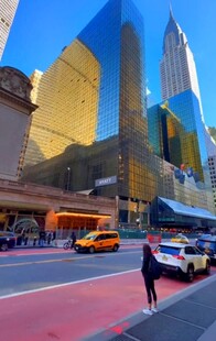 纽约城市街景中的繁华瞬间