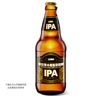 经典IPA啤酒瓶标签设计