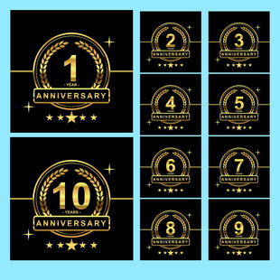 周年庆典数字纪念牌设计