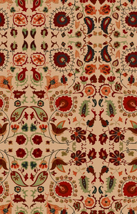 复古花卉图案织物纹理