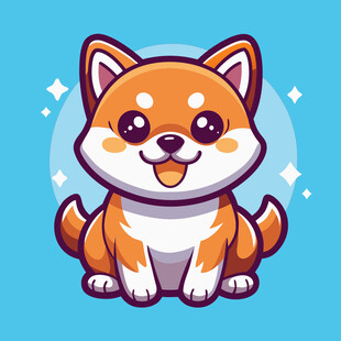 可爱柴犬卡通形象