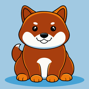 可爱柴犬卡通形象