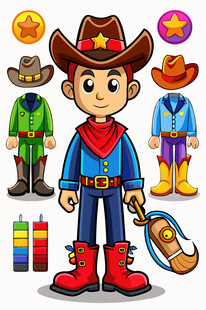 西部牛仔角色装扮套装