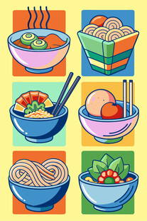 多彩美味面食组合