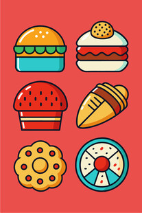 多彩美味的各式卡通甜点