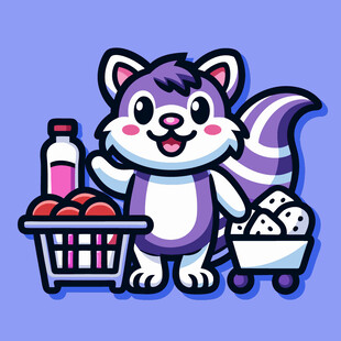 购物的可爱猫咪