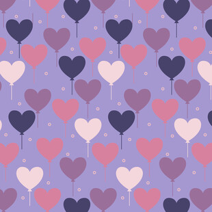 心形气球图案背景