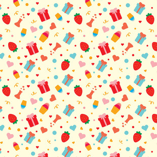 缤纷甜点糖果图案背景