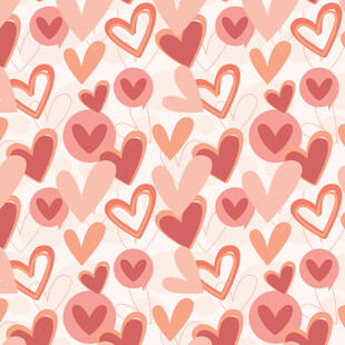 粉色爱心图案背景