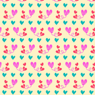 多彩爱心图案背景