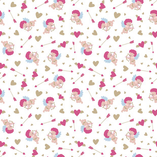 可爱卡通图案无缝背景图