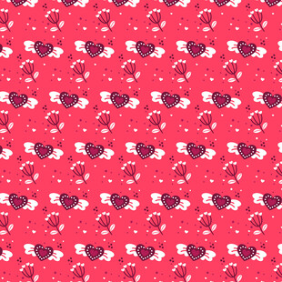 红色花卉图案背景纹理