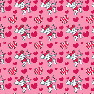 丘比特爱心图案背景