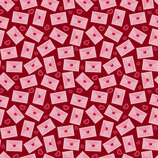 红色背景上的粉色卡片图案