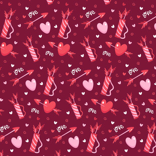 浪漫情人节爱心图案背景