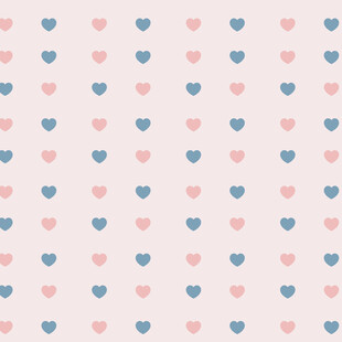 粉色蓝色爱心图案背景