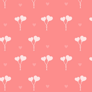 粉色爱心花朵无缝图案