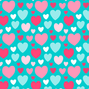 多彩爱心图案背景