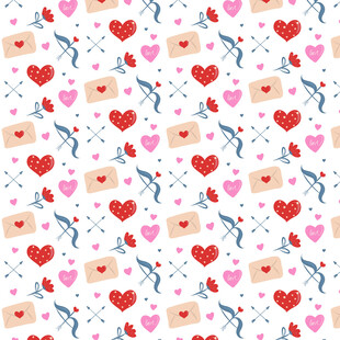 爱心箭图案背景