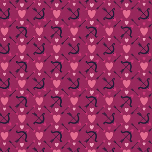 粉色爱心锚图案背景